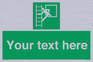 Custom Emergency Escape Ladder Sign